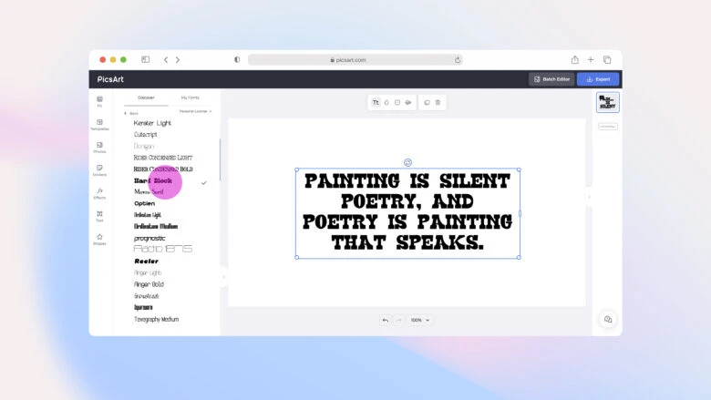 edit step 4 – creative fonts