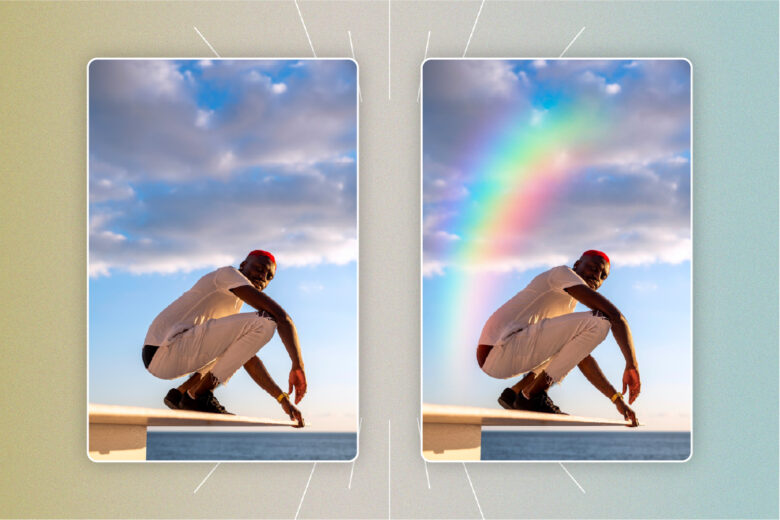 Rainbow effect example