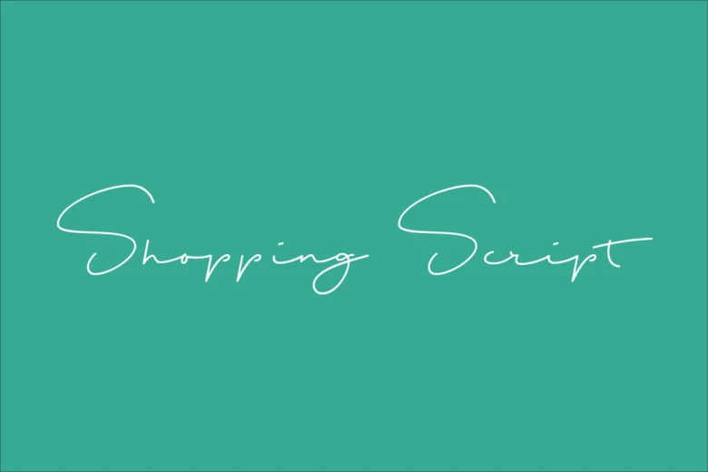 Shopping Script Cursive Calligraphy Font
