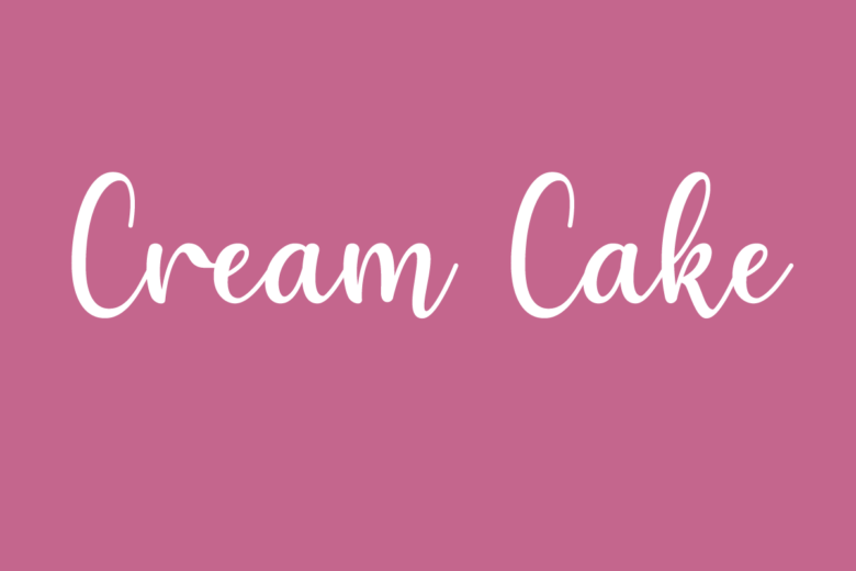 Cream Cake Cursive Calligraphy Font