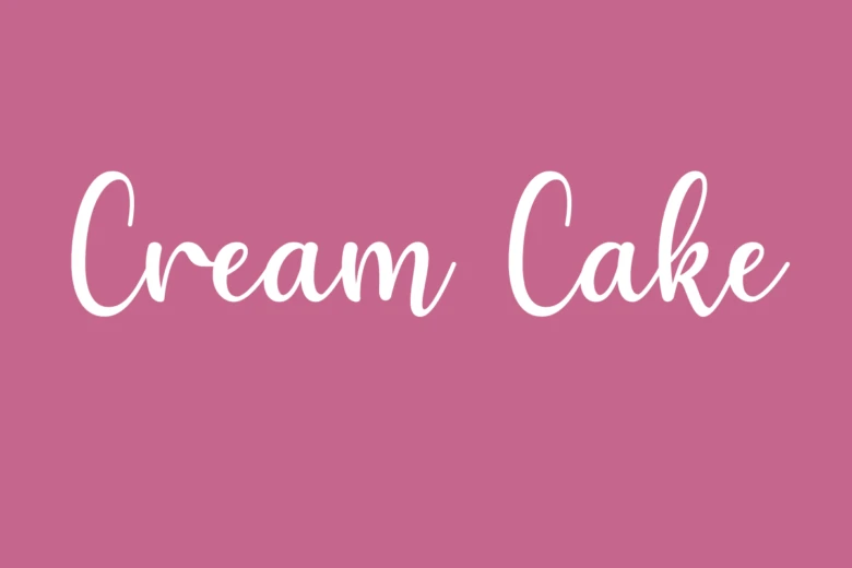 Cream Cake Cursive Calligraphy Font