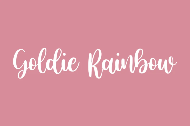 Goldie Rainbow Cursive Calligraphy Font