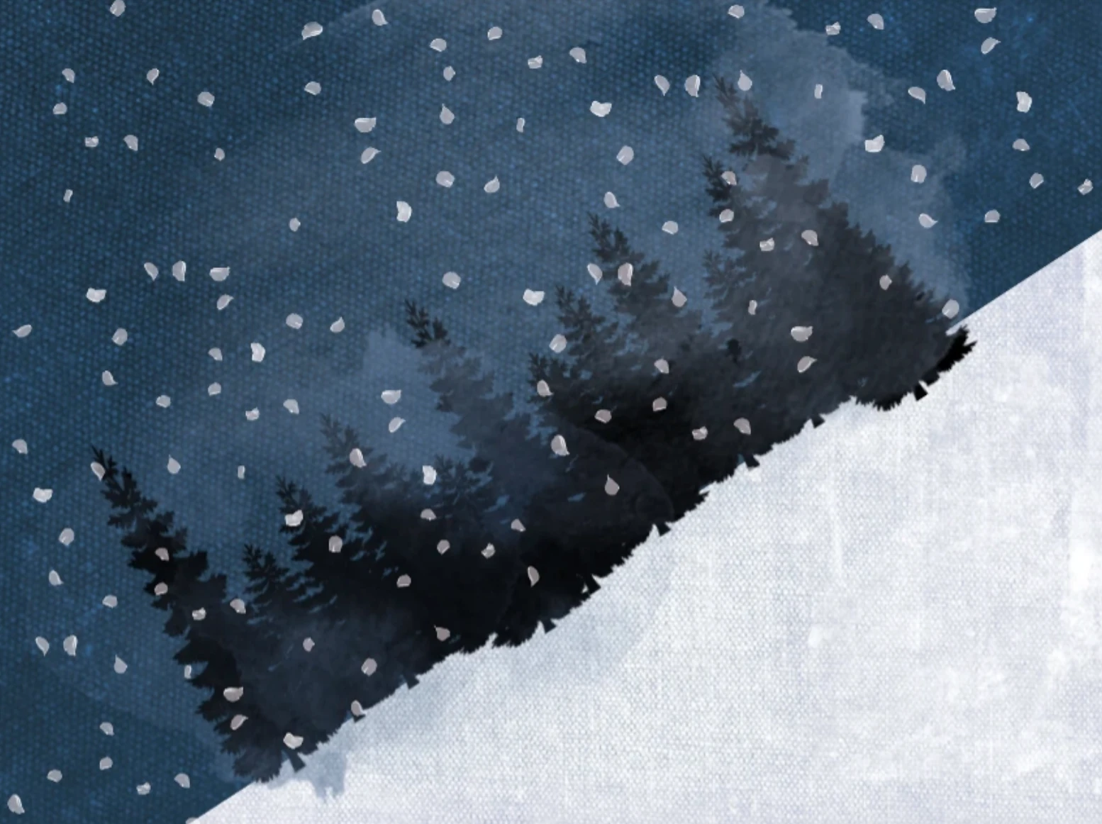 Painting of Christmas tree