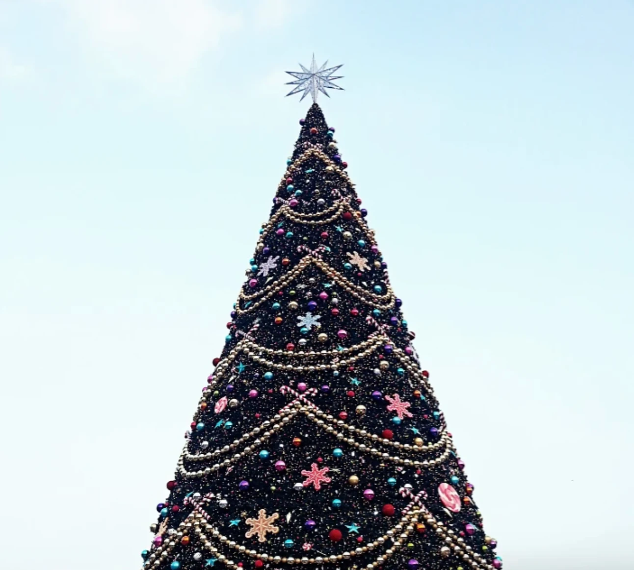 Christmas tree with lights