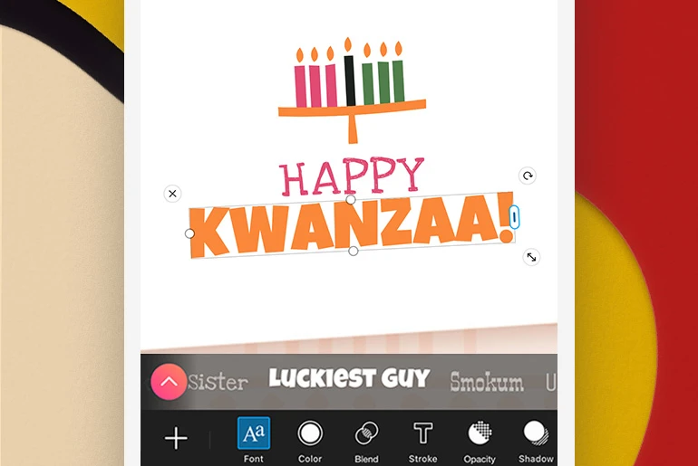 Kwanzaa design on PicsArt