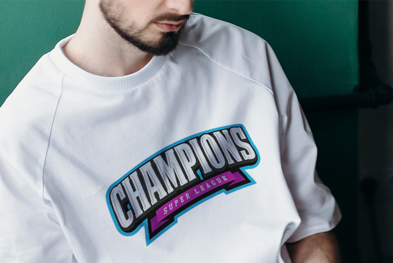 Champions sports T-shirt print