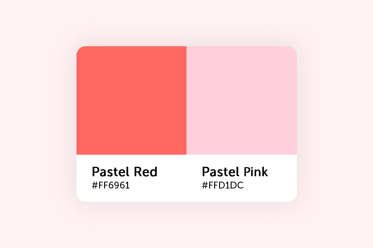 pastel red color