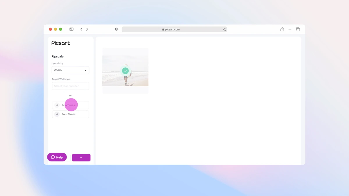 how to upscale image picsart desktop