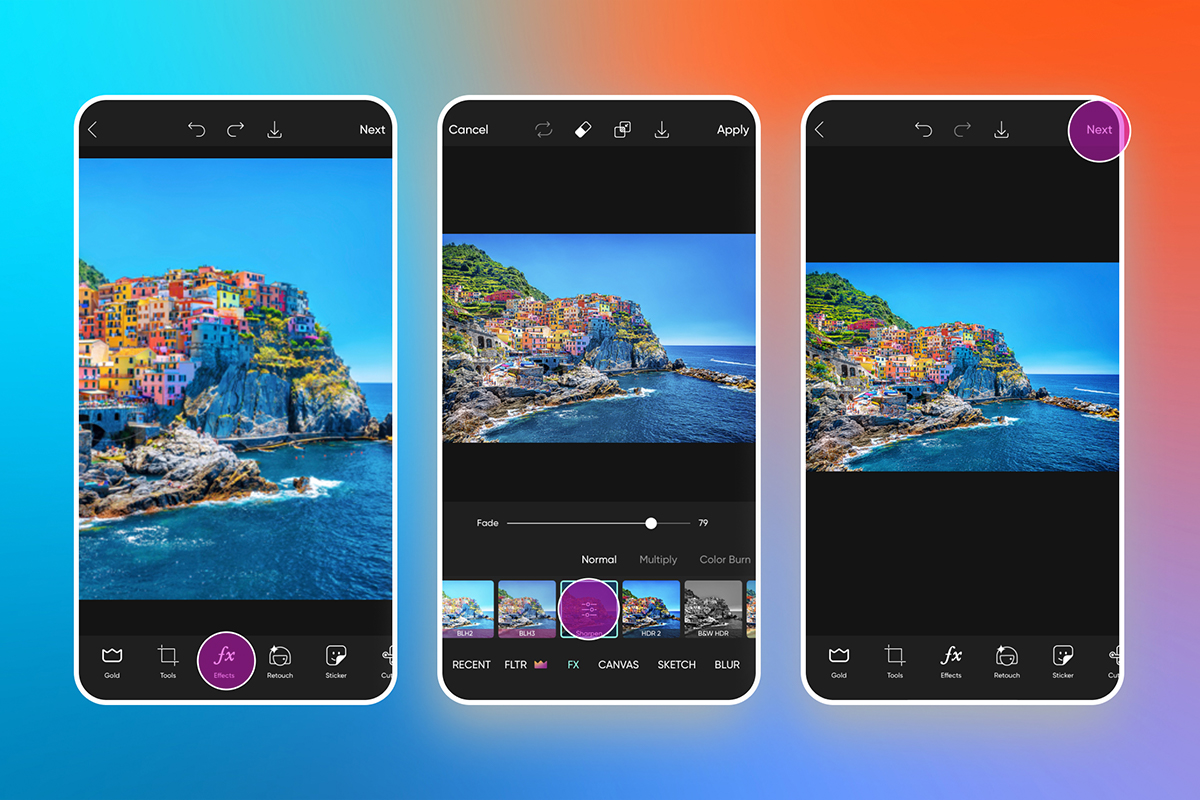 how to upscale an image in picsart app