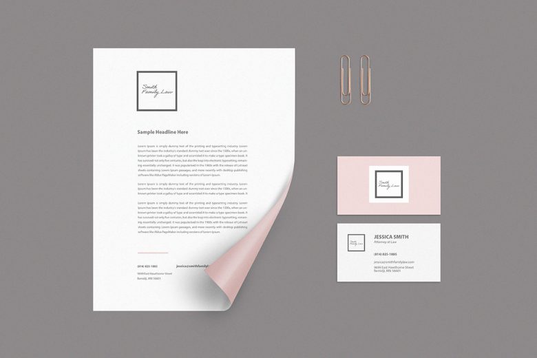 Law firm logo cards