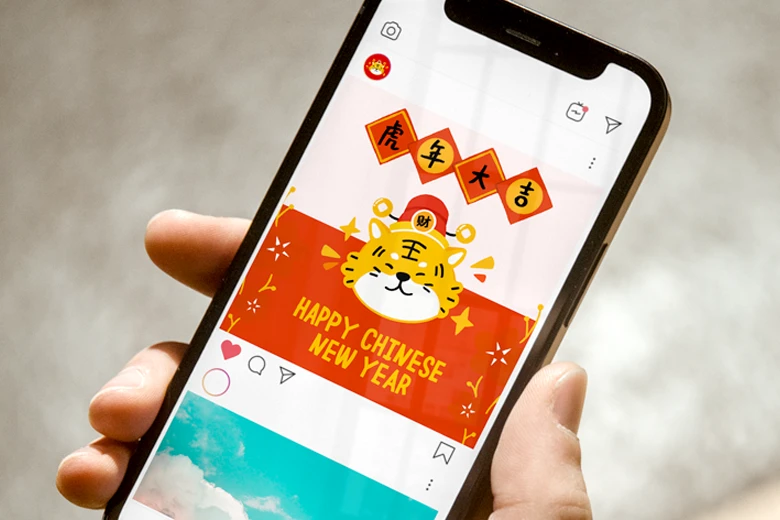 example of a lunar new year social media post