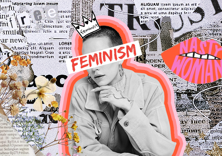 collage art celebrating international women's day