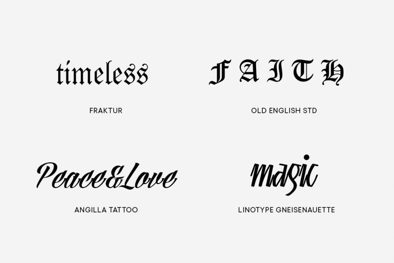 traditional tattoo lettering truetype font
