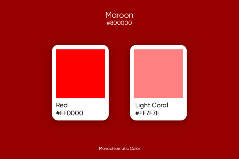 monochromatic maroon