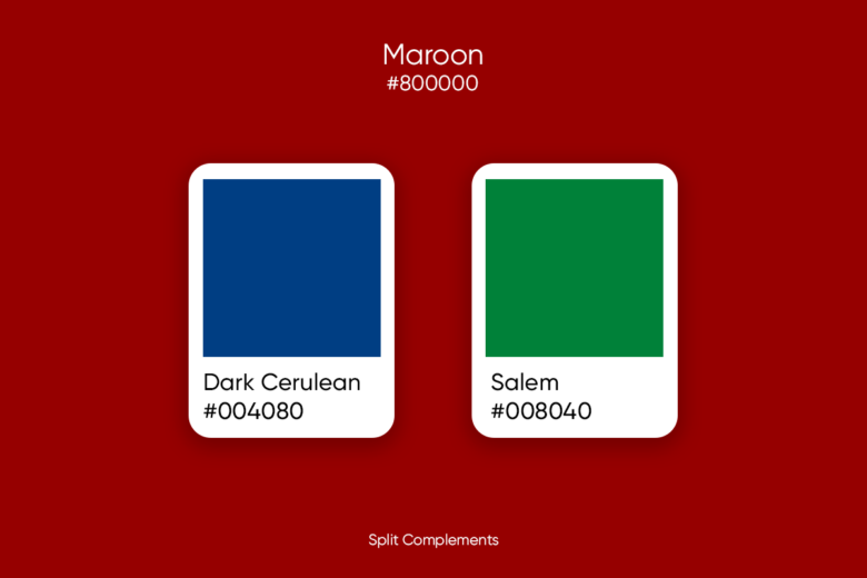 split complements maroon