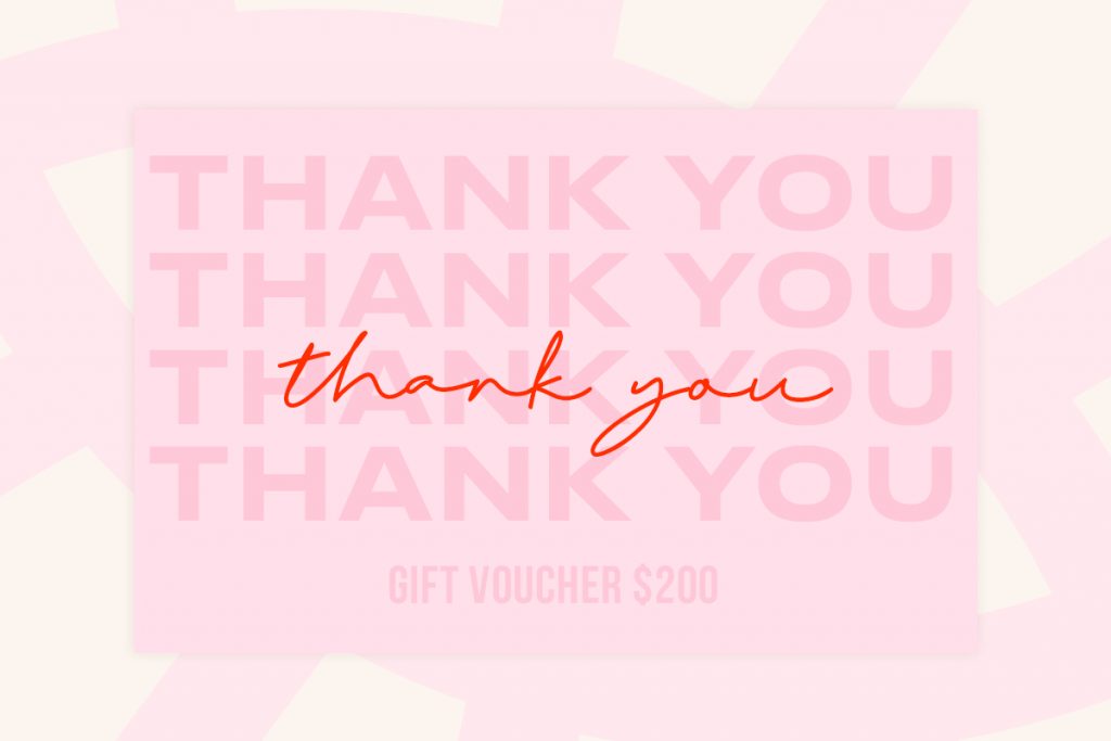 Gift card thank you