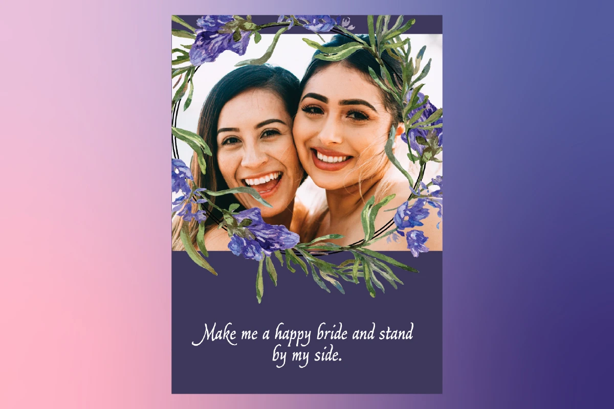 custom bridal party invitation with your faces on it