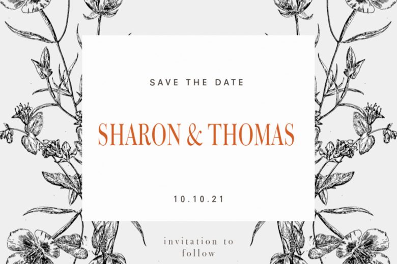 homemade wedding invite