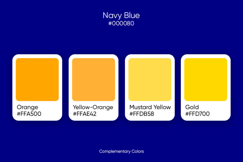 navy blue complementary colors