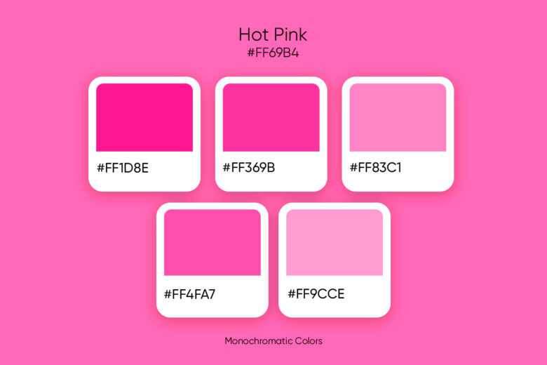 hot pink similar colors