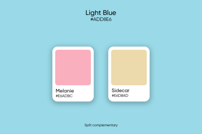 light blue split complementary