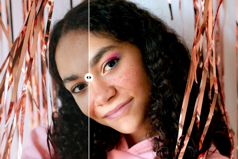 adding AI makeup with picsart retouch tool