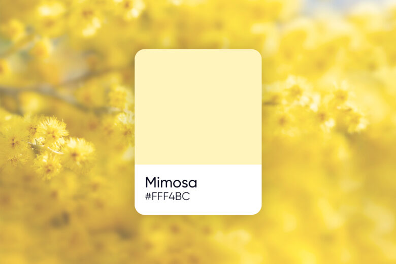 Mimosa - similar pastel yellow color