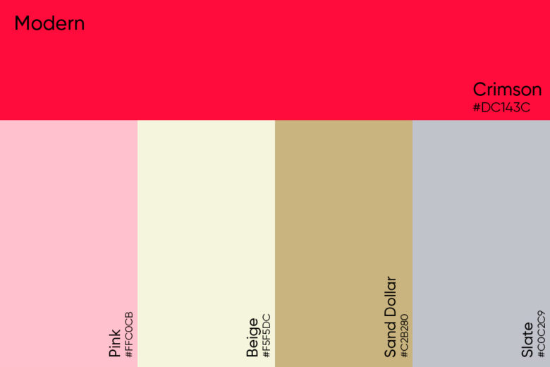 modern crimson palette