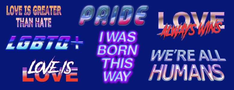 PicsArt Pride Stickers 80s Theme