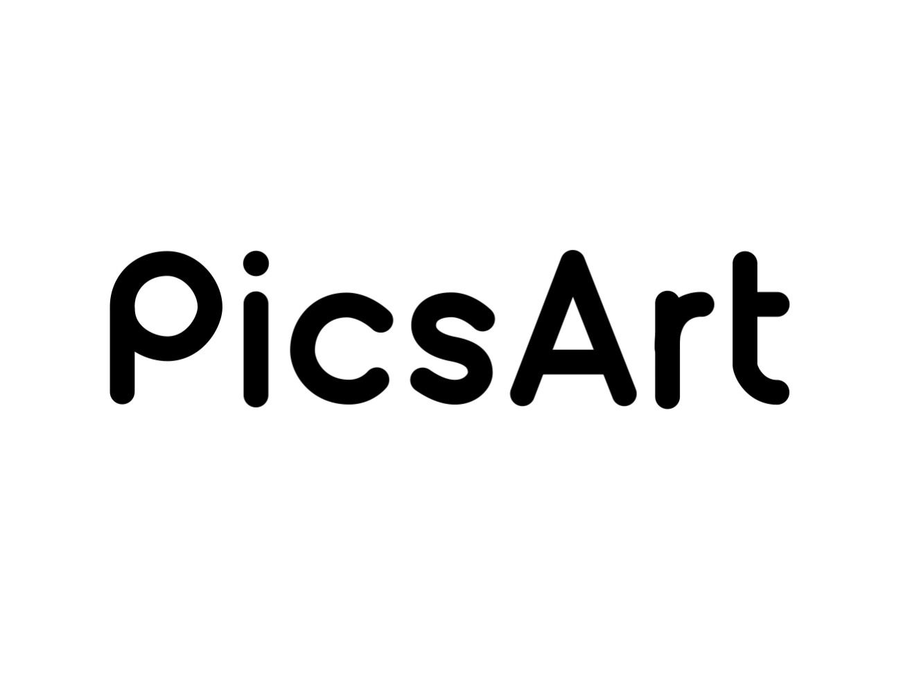 new picsart logo animation showing evolution of picsart logo change