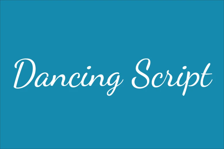 dancing cursive script