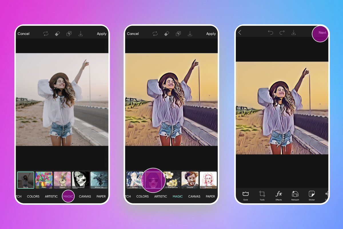 how to turn a picture into a cartoon in picsart app