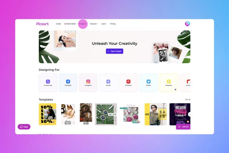 Picsart video editing step 1