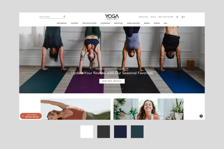 yoga website design