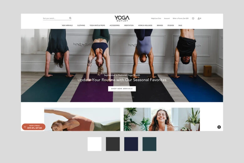 yoga website design