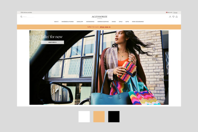 Accessories website design