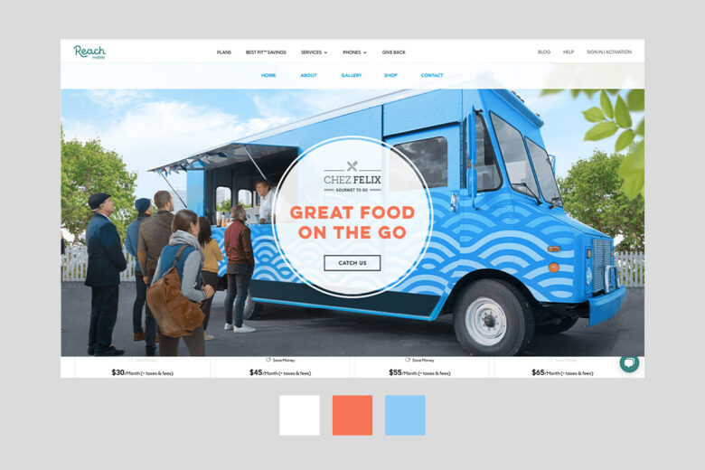 Food truck website design