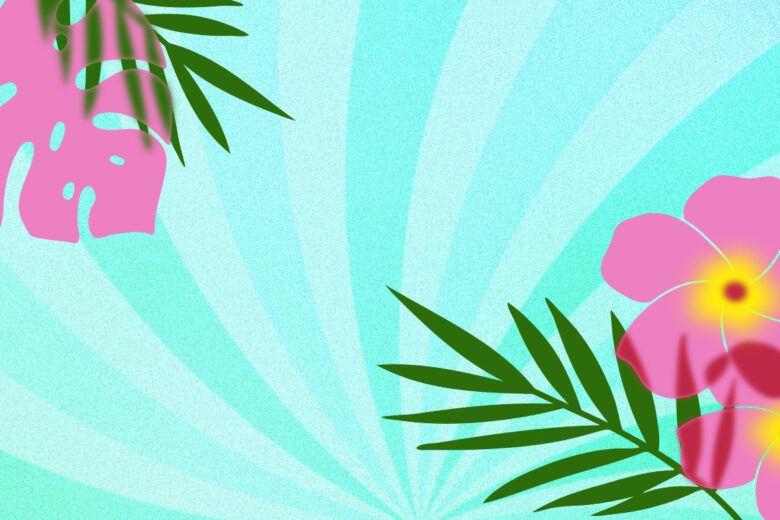 tropical graphic design virtual background