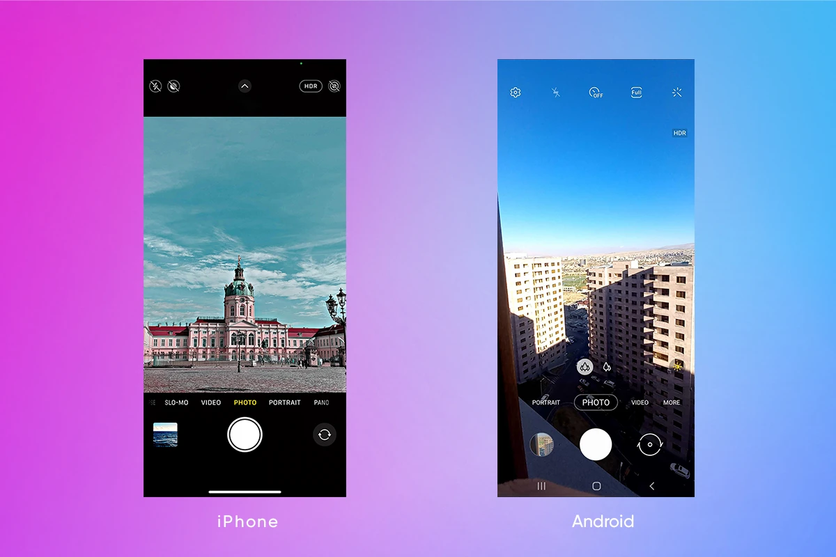 hdr photos in ios and android