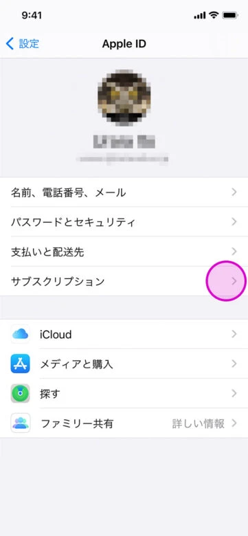 サブスクリプションを選択
