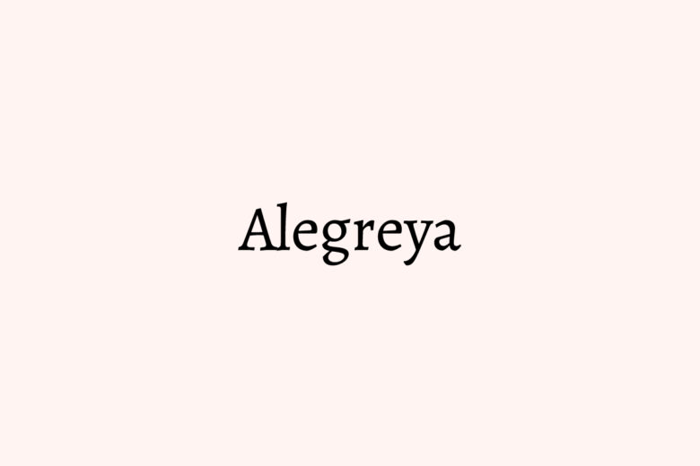 Alegreya font