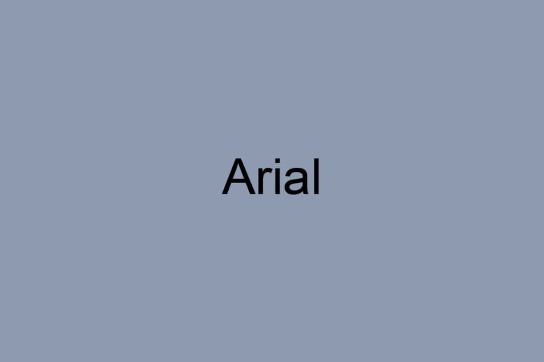 Arial font