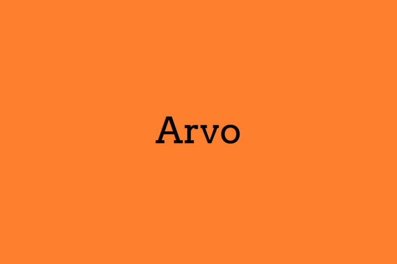 Arvo font