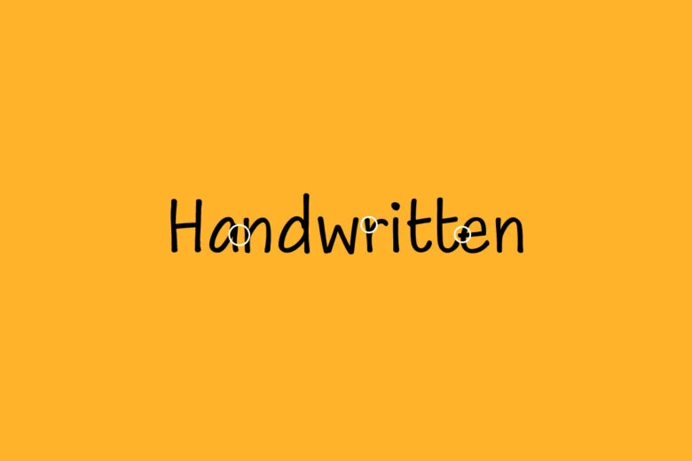 example of a handwritten font in picsart