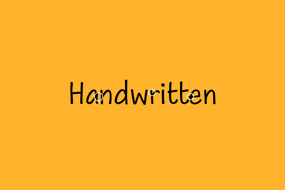 example of a handwritten font in picsart