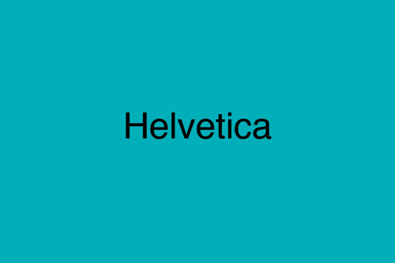 Helvetica font