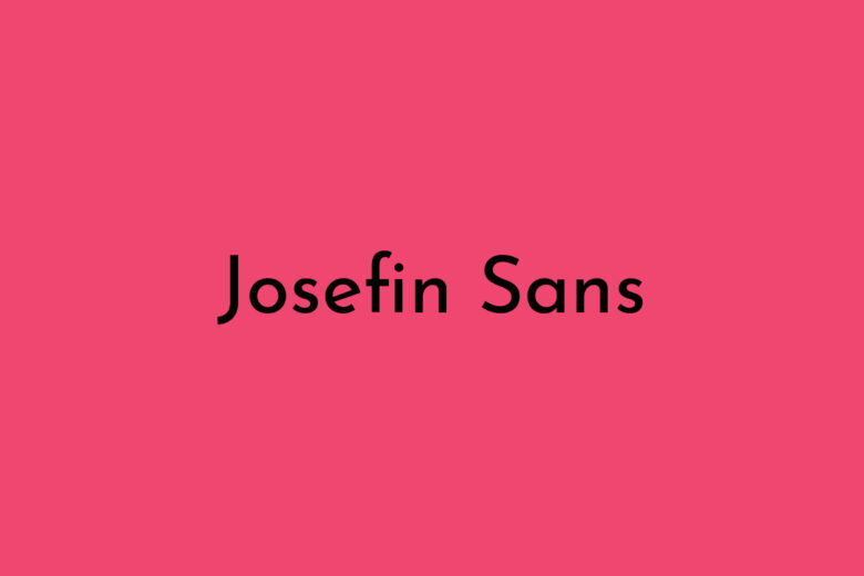 Josefin sans font