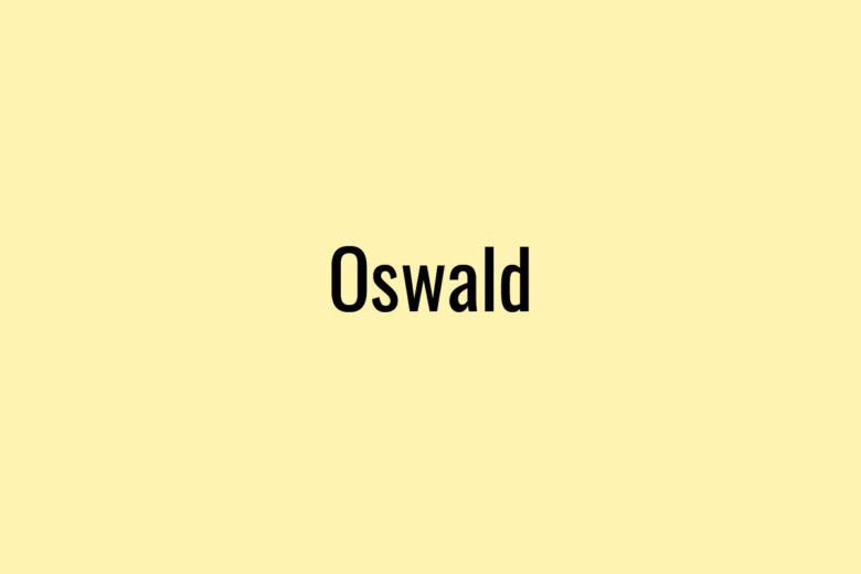 Oswald font