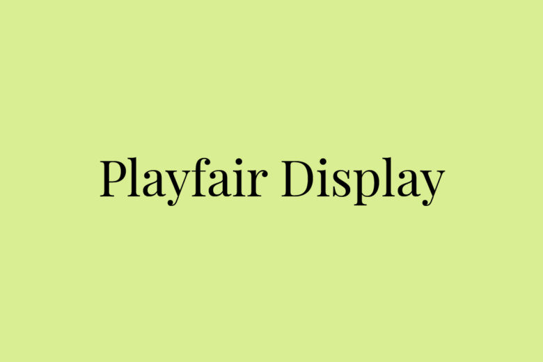 Playfair display font