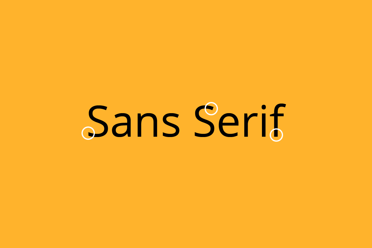 example of a sans serif font in picsart